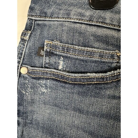 Judy Blue High Waist Jean Shorts Size 2xl Raw Hem Style #150235 Denim Stretch - Picture 2 of 8